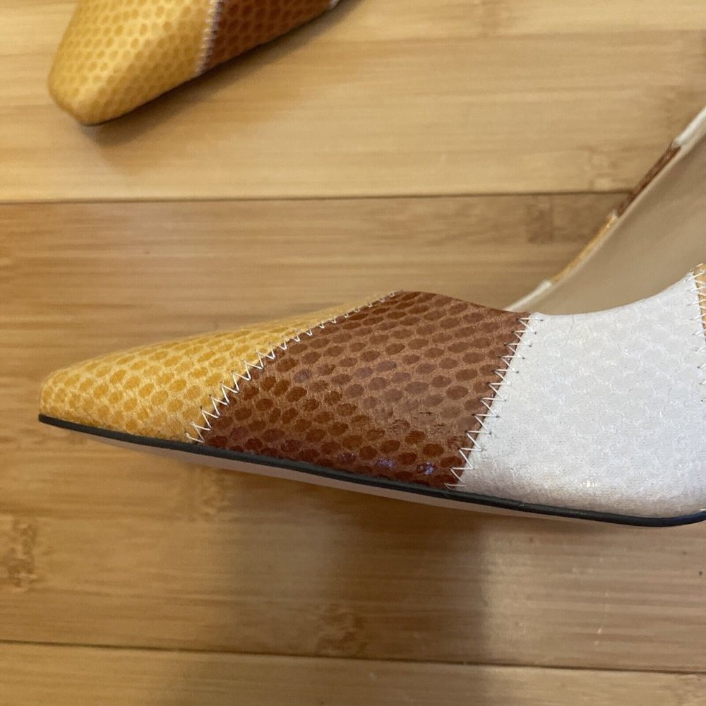 Sam Edelman Patchwork Multicolored Neutral Leathe… - image 6